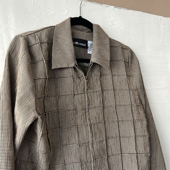 Vintage 90s/Y2K houndstooth pattern shirt jacket size medium blazer - Picture 2 of 4